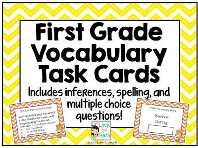 https://www.teacherspayteachers.com/Product/First-Grade-Vocabulary-Task-Cards-1939768