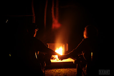 fire, open lens, honeymoon, camping, holding hands