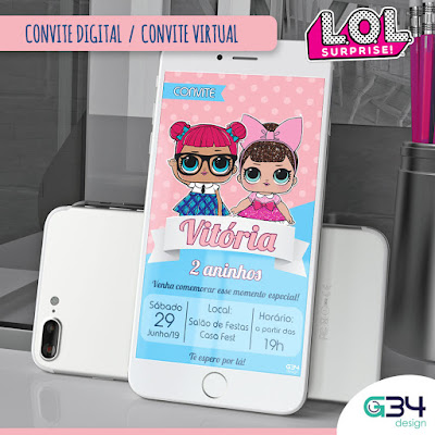 convite lol susprise digital virtual whatsapp enviar