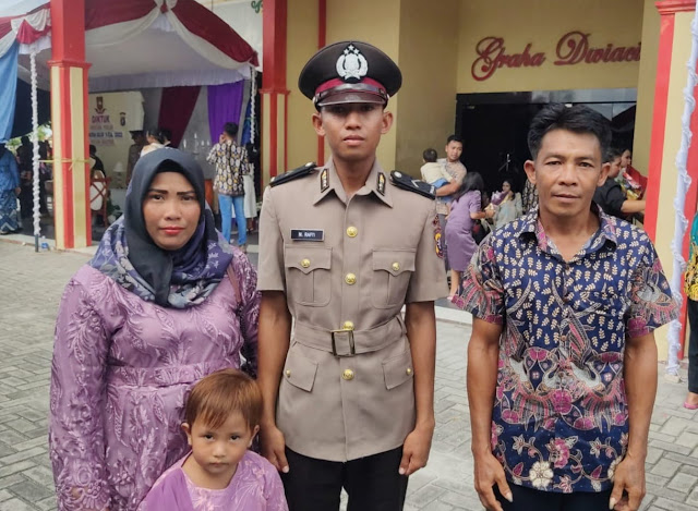 Anak Kuli Bangunan Lulus Jadi Polisi di SPN Polda Kalteng