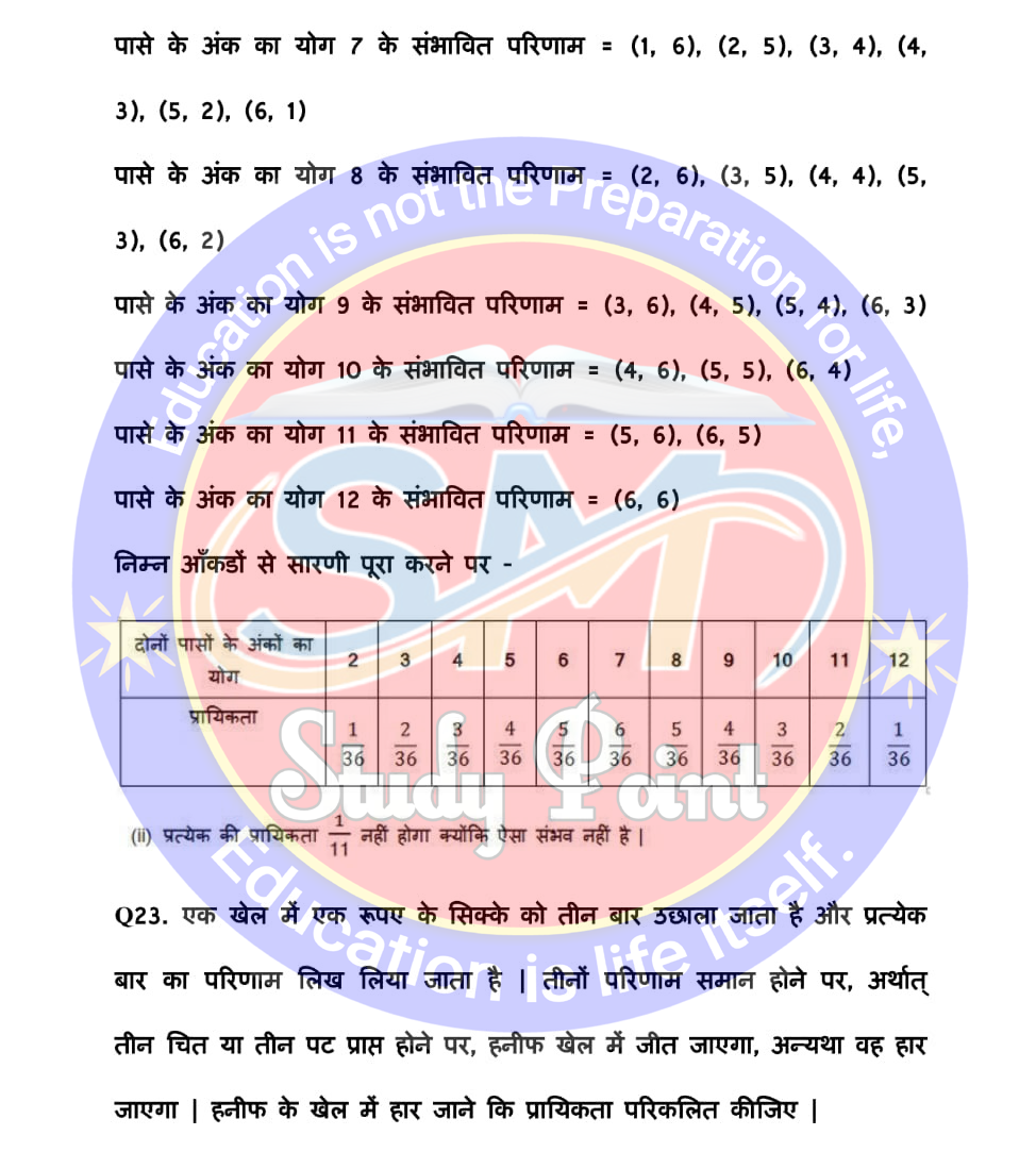 Bihar Board NCERT Math Solutio'n of Probability | Class 10th Math Exercise 15.1 | प्रायिकता सभी प्रश्नों के उत्तर | प्रश्नावली 15.1 | SM Study Point