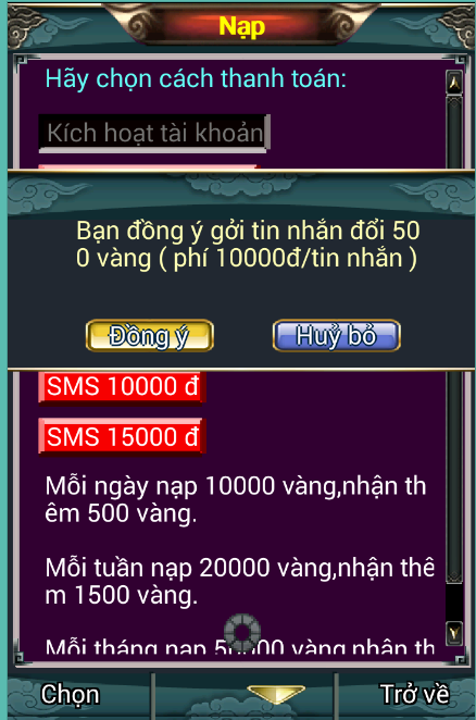 Hướng dẫn nạp vàng trong game Tây Du Ký trên máy tính