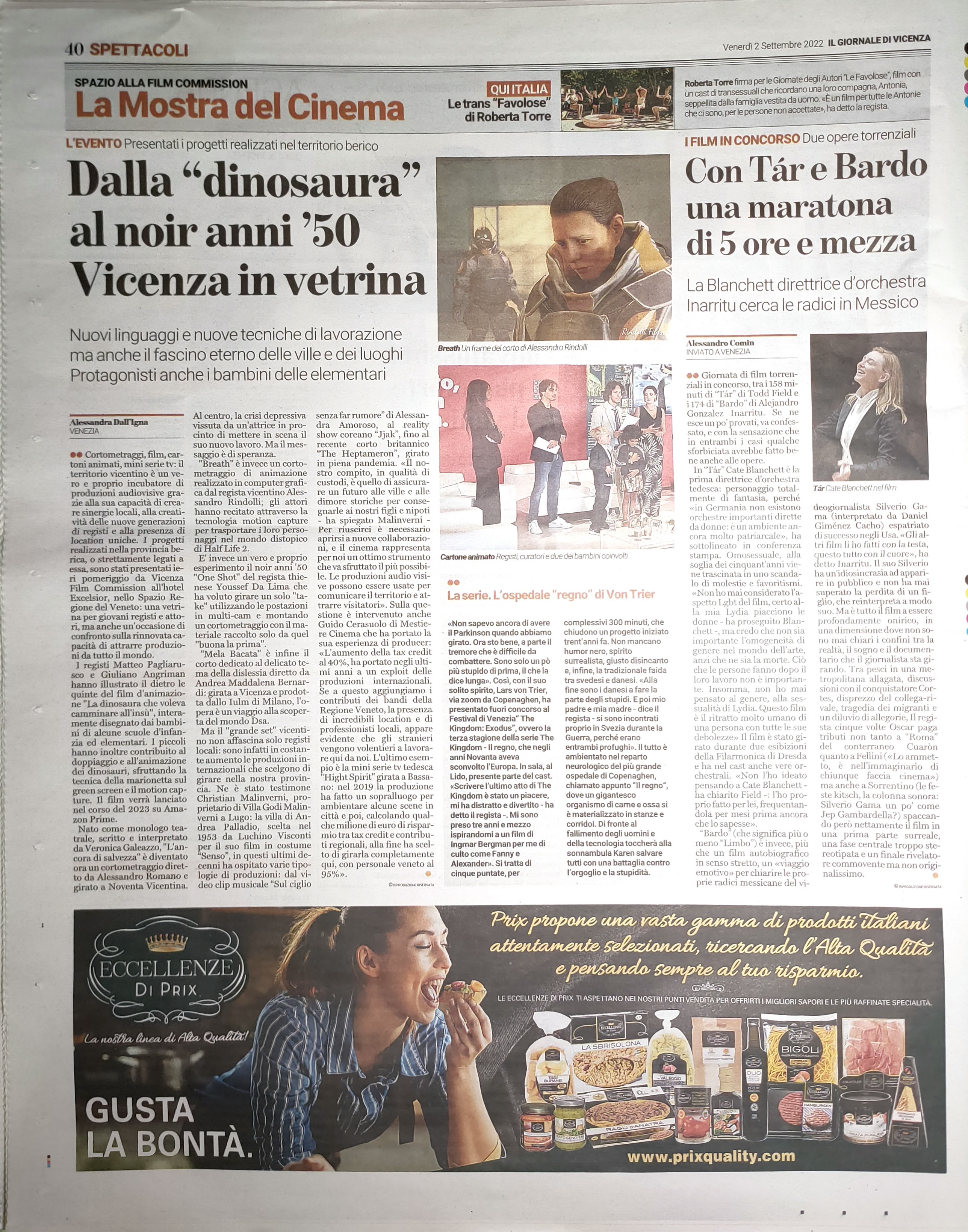 Il giornale di Vicenza ci dedica la pagina dello spettacolo!