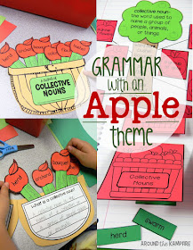 Apple activities for 2nd and 3rd grade learning about collective nouns
