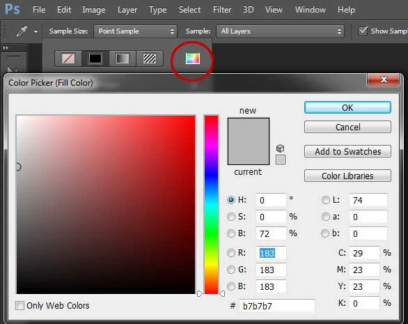 You can also choose a color from the Color Picker.