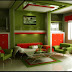 Green Living Room Design Interior