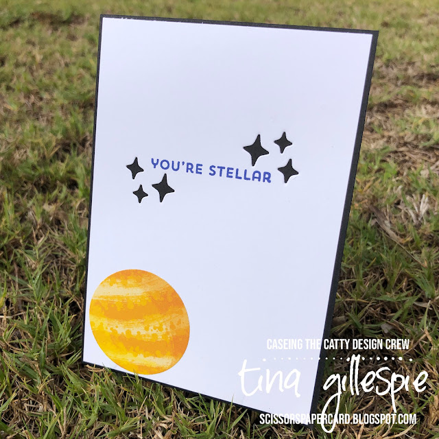 scissorspapercard, CASEing The Catty, Stampin' Up! Reach For The Stars Bundle, Stargazing DSP