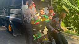  Quick Respon Tim PRC Samapta Polresta Banyumas Bantu Evakuasi Truk Box Milik Bulog