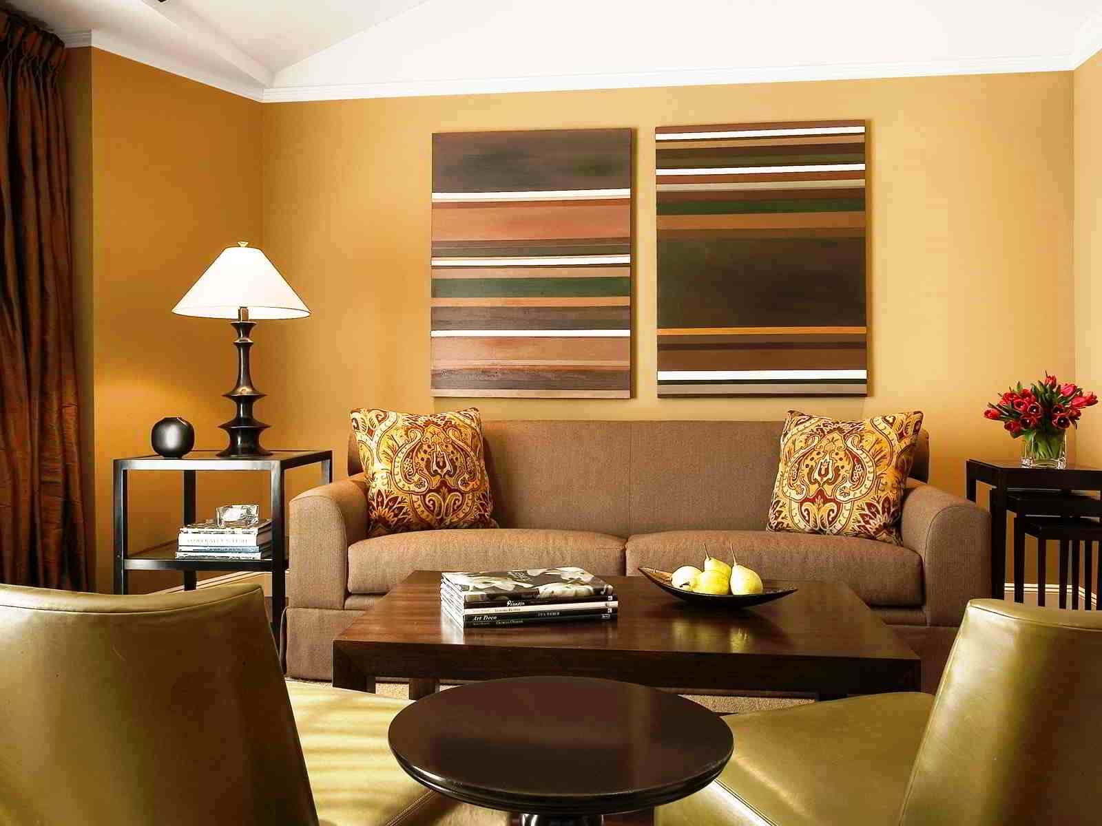 Wallpaper Gold Untuk Ruang  Tamu 