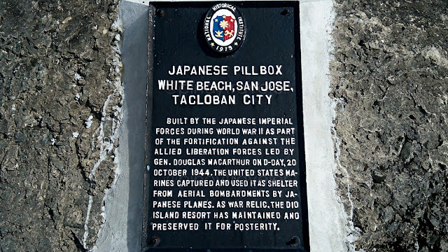 Japanese Pillbox Marker inside Patio Victoria, White Beach, San Jose Tacloban City