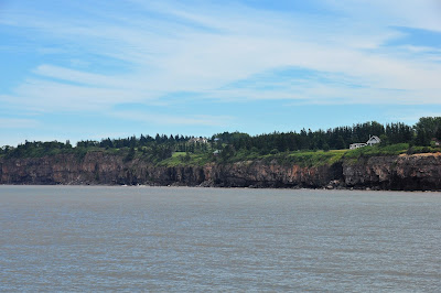 Our Airbnb is on the top of that cliff towards the left side