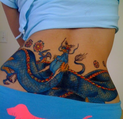 Side And Lowerback Japanese Dragon Tattoo Designs 