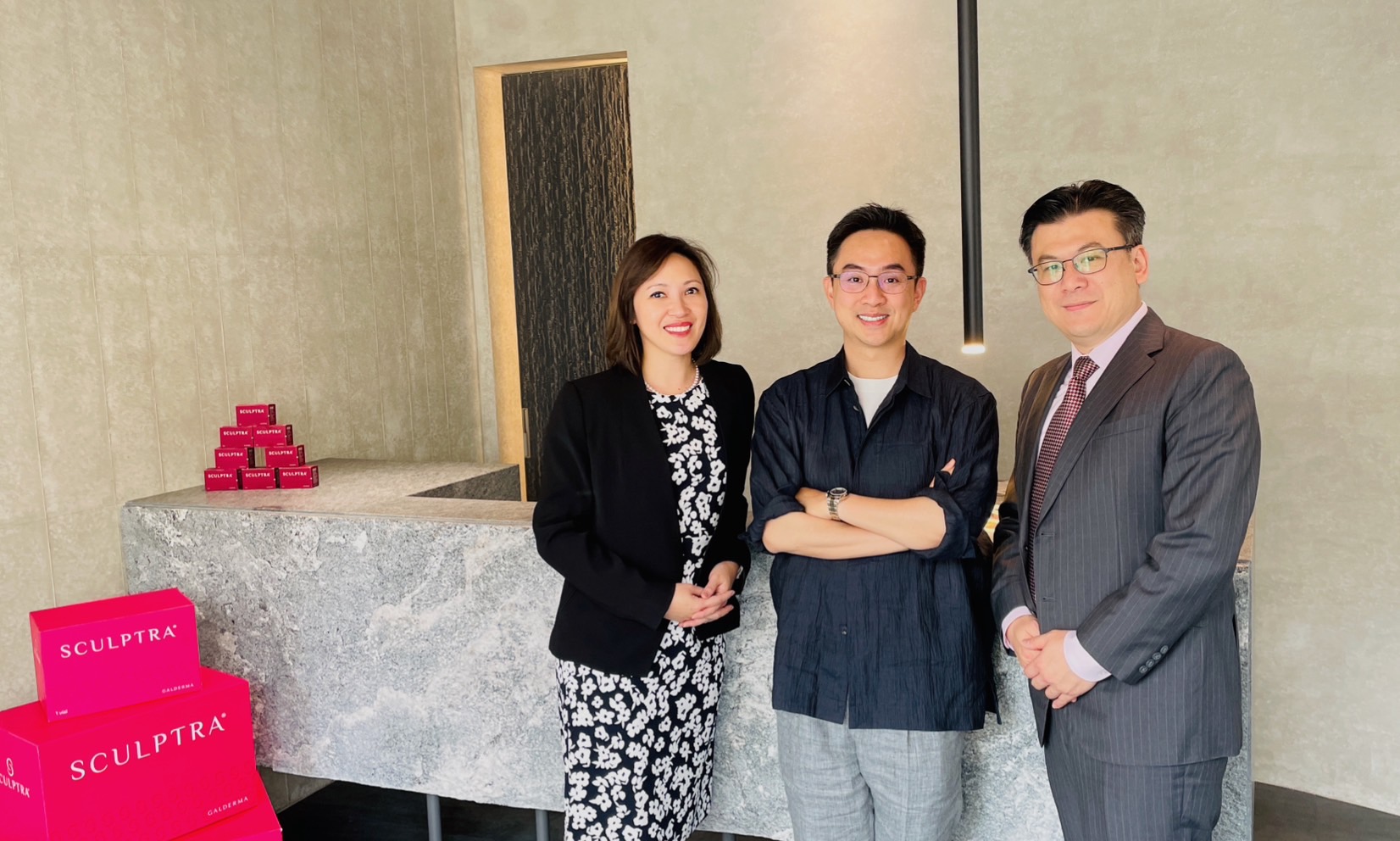高德美大藥廠亞太區總經理及專案業經理參訪了新竹林亮辰皮膚專科診所了解4D童妍針在臨床治療中的實際應用和規劃