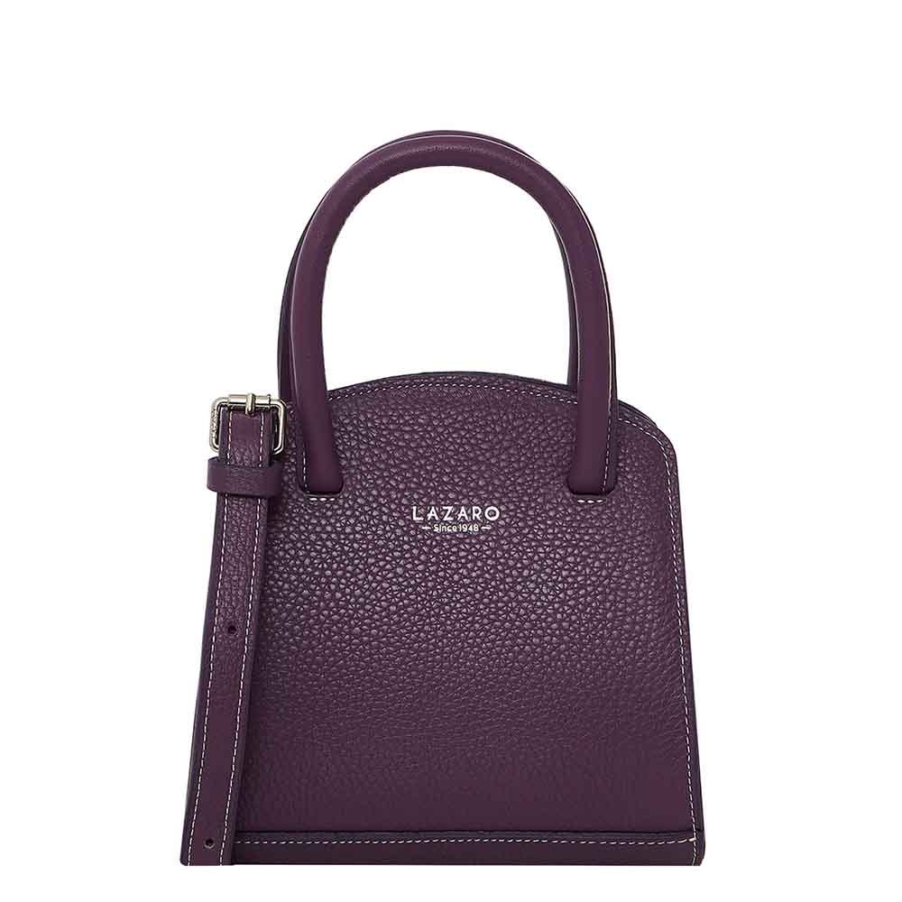 lazaro cuero carteras rigidas pequeñas otoño invierno 2024 cartera violeta 2024