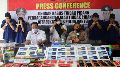 Penjual dan Pembeli Online Shop Fiktif Diamankan Ditreskrimsus Polda Banten