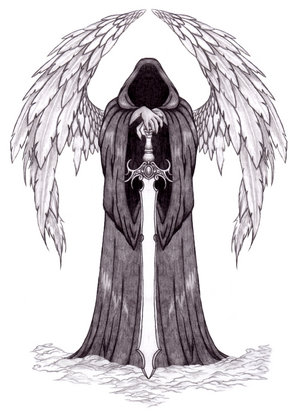 Most Beautiful Angel Tattoo Designs For 2011 Large Dark Angel Tattoo on Back