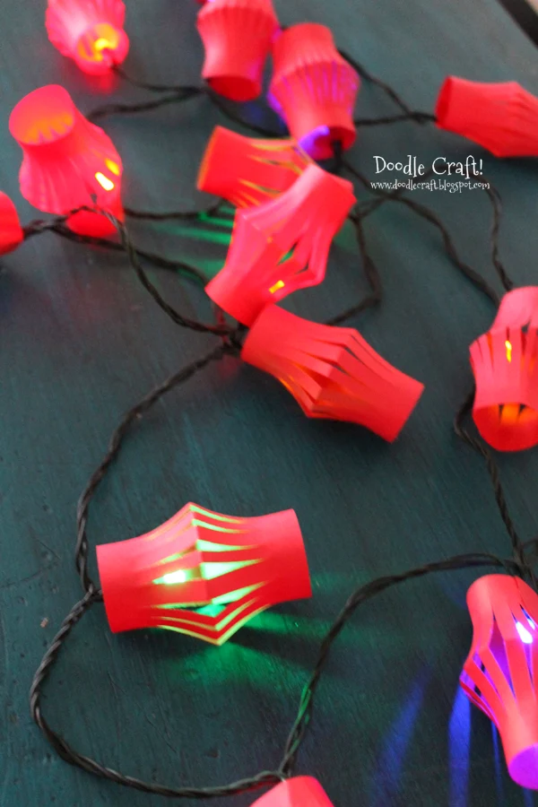 Make Paper Lantern String Lights for Chinese New Year decorations
