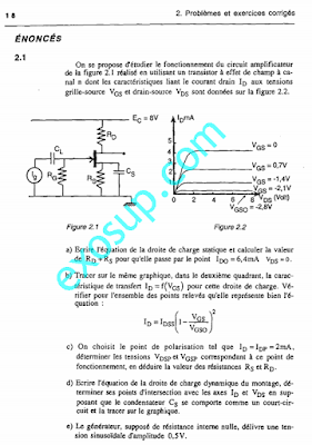 exercices solutions électronique analogique s5 SMP