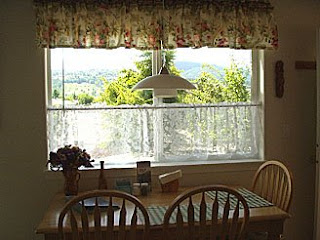 Sequim  Vacation Rental, View of Bell Hill from dining table