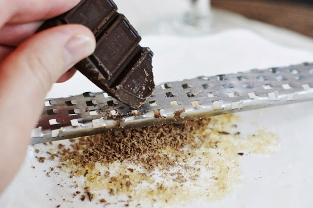 Grating Chocolate for Rim of a Chocolate Martini image