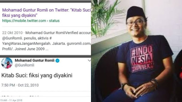 Pak Pol, Pak Pol, Ini Guntur Romli Juga Pernah Bercuit: Kitab Suci Fiksi Yang Diyakini…