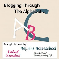 Blogging Through the Alphabet link-up @ hopkinshomeschool.com