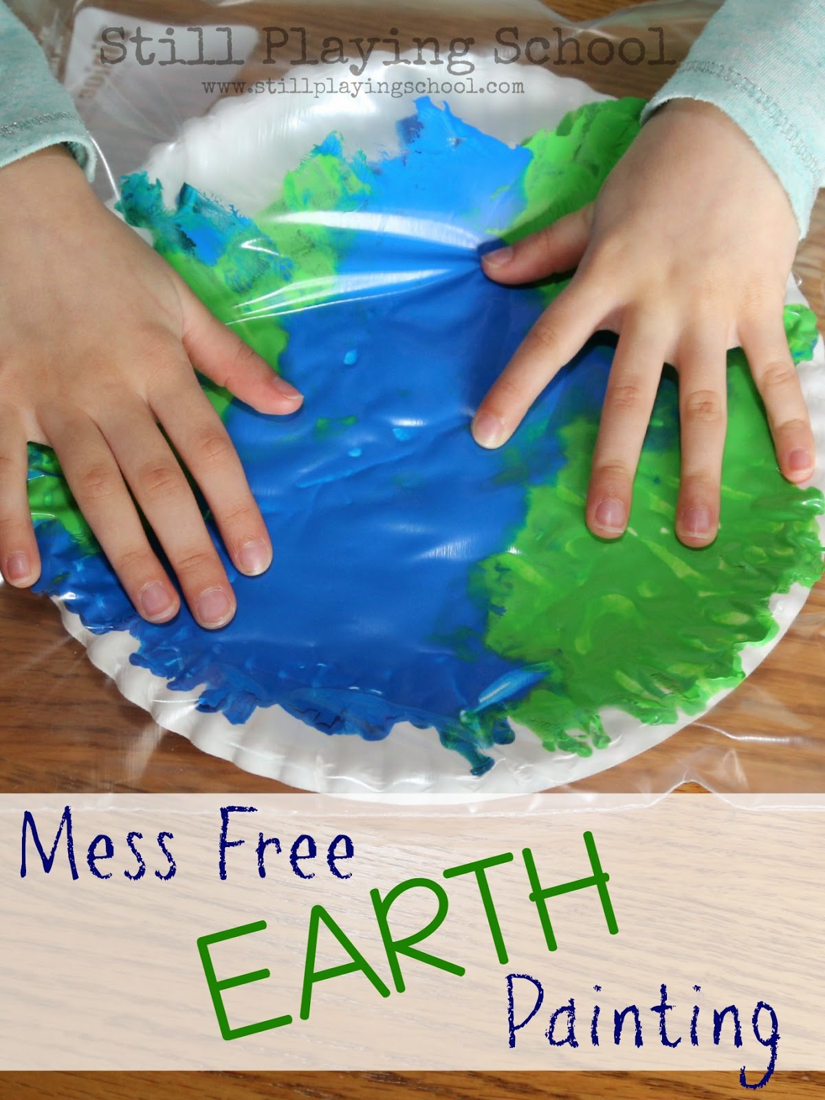 No Mess Painting in a Bag Earth Craft | Still Playing School