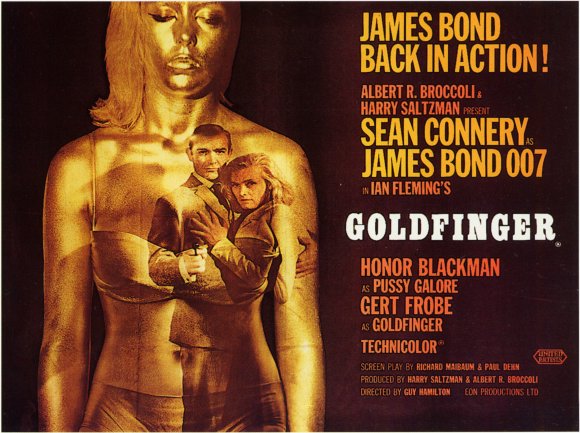 Goldfinger James Bond movie poster