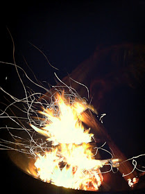 campfire spark trails with iphone slow shutter cam app