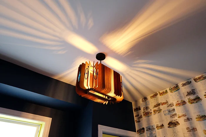 laser cut light fixture shadows