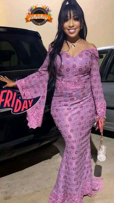 Lace Ankara Long Gowns Styles for Weddings and Occasions