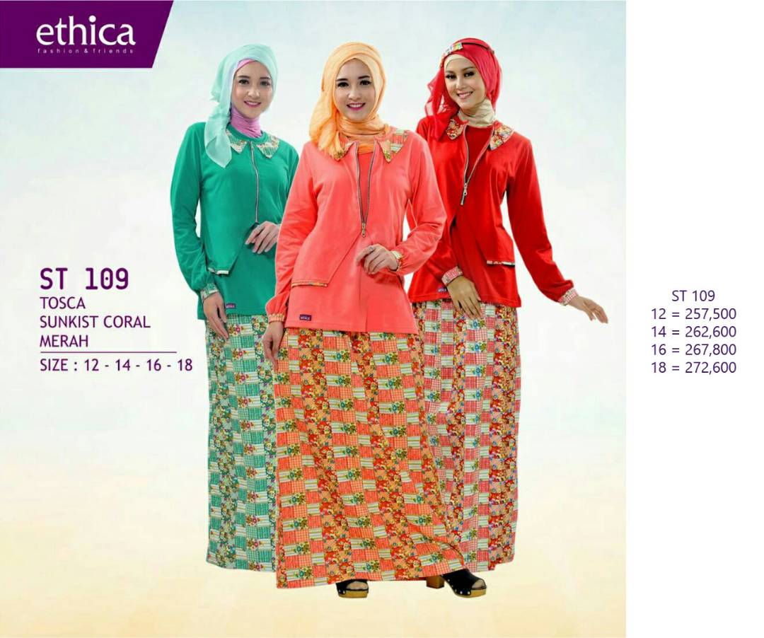 KOLEKSI BAJU  SETELAN MUSLIMAH ETHICA  ST 104 110