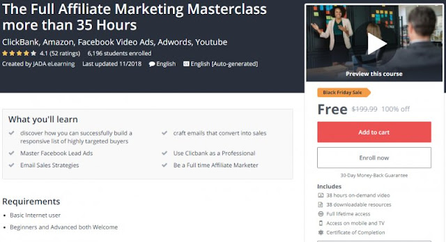 [100% Off] The Full Affiliate Marketing Masterclass more than 35 Hours| Worth 199,99$ 