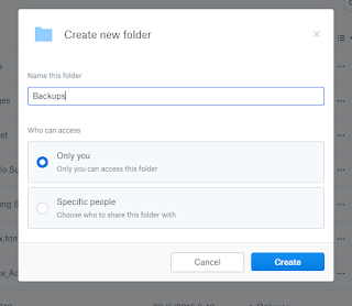 Dropbox create folder