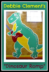 Dinosaur Mural (Rock and Roll) for "Dinosaur Romp" by Debbie Clement 