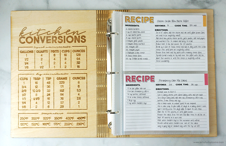 Wooden Recipe Book Binder