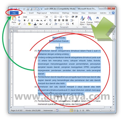  merupakan aplikasi pembuat dokumen yang handal Cara Print Sebagian Halaman di Ms Word 2010