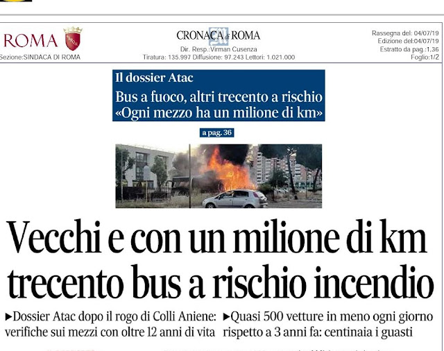 Situazione trasporto pubblico 4 luglio 2019