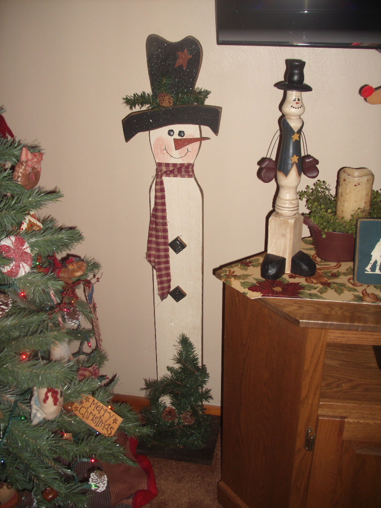 The large wooden snowman is one I purchased at the Washington County