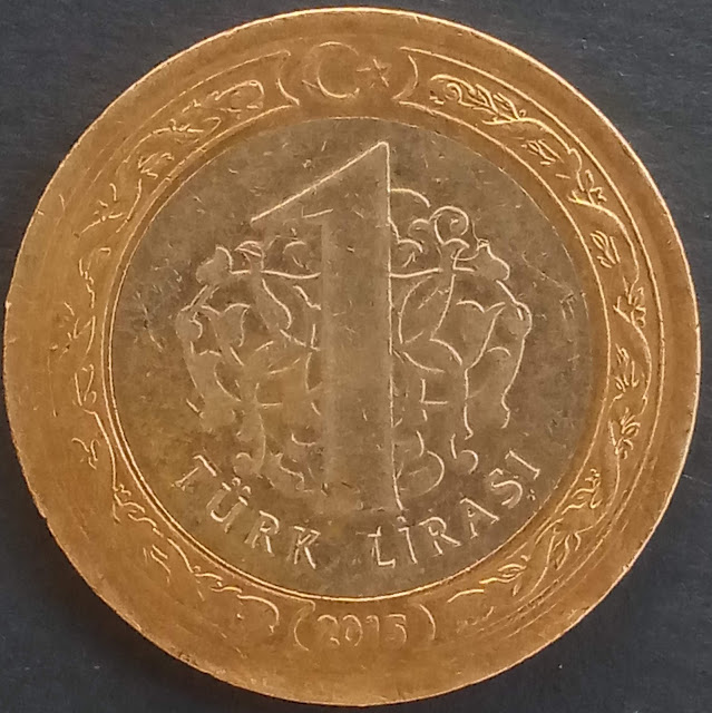 Turkey 1 Lirasi Bimetallic Coin