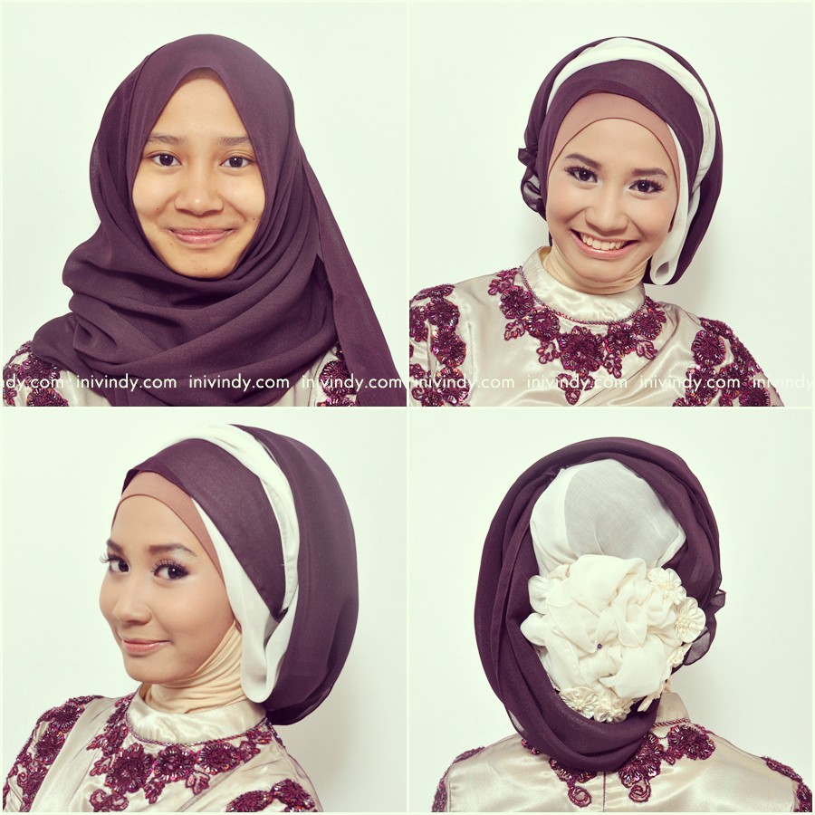 28 Gambar Lengkap Tutorial Jilbab Tumpuk Wisuda Terbaru Tutorial