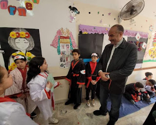 "وكيل تعليم المنوفية" يشارك أطفال المدرسة المصرية اليابانية بشبين الكوم فعالية تعدد الثقافات في دول العالم المختلفة