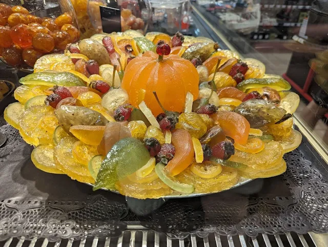 Candied fruit at Halles de Lyon Paul Bocuse in Lyon