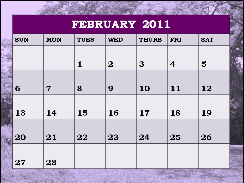 free printable weekly planner 2011. Free Printable February 2011
