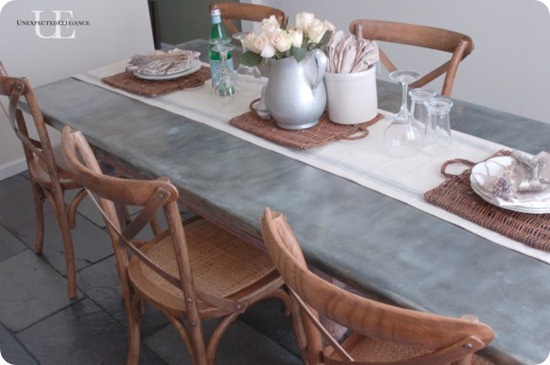 DIY zinc table
