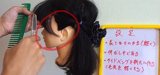 髪を伸ばし中なので 髪を減らして サイドバングを作りたい カットの仕方紹介 髪技屋さんの髪ブログ 髪を伸ばし中なので 髪を減らして サイドバングを作りたい カットの仕方紹介 髪技屋さんの髪ブログ