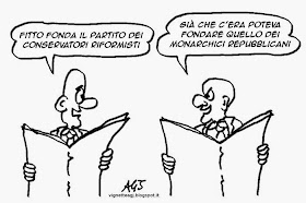 Raffaele Fitto, forza italia, conservatori e riformisti, satira, vignetta