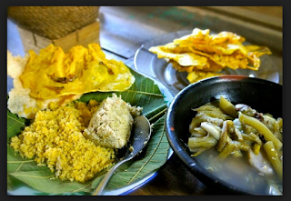  makanan botok yuyu dan nasi jagung