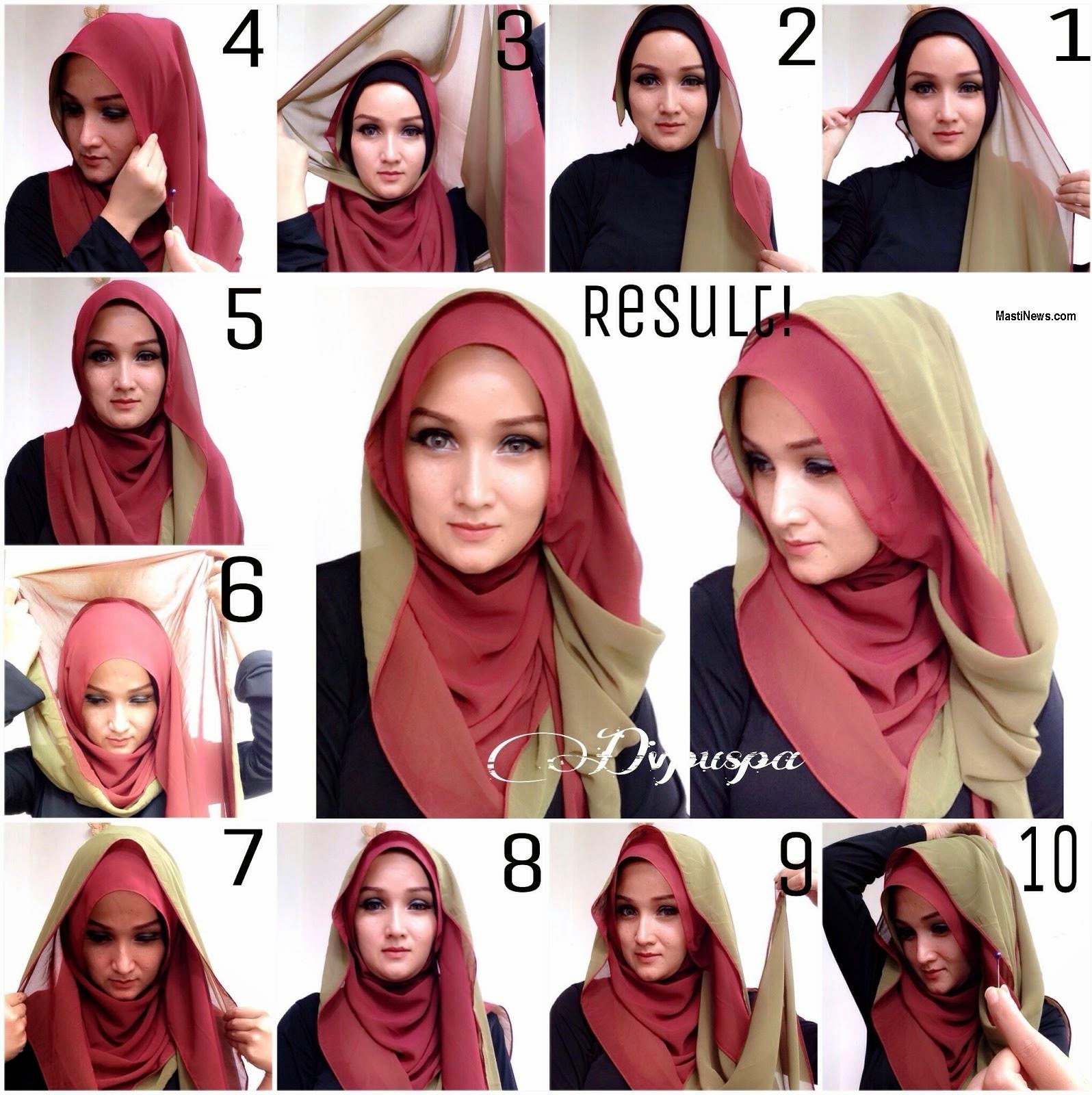 28 Foto Tutorial Hijab Pashmina Ellend Paling Lengkap Tutorial