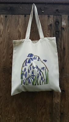 Bluebells - Recycled Tote Bag by Alice Draws The Line